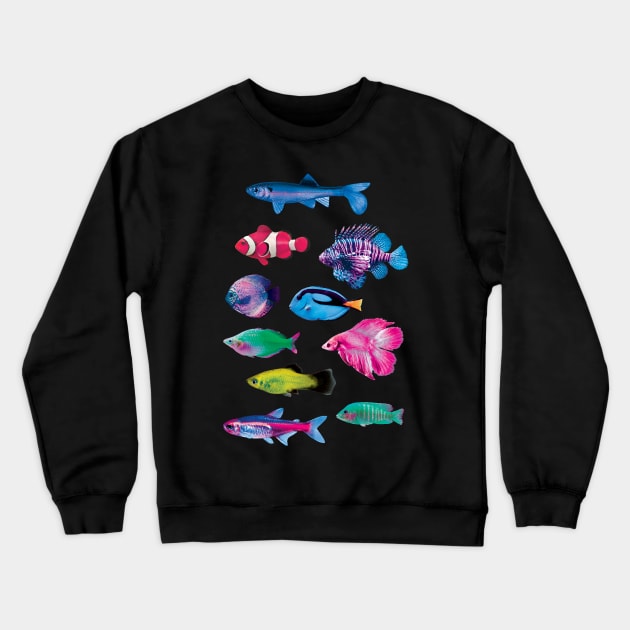 Colorful Fish Crewneck Sweatshirt by saif